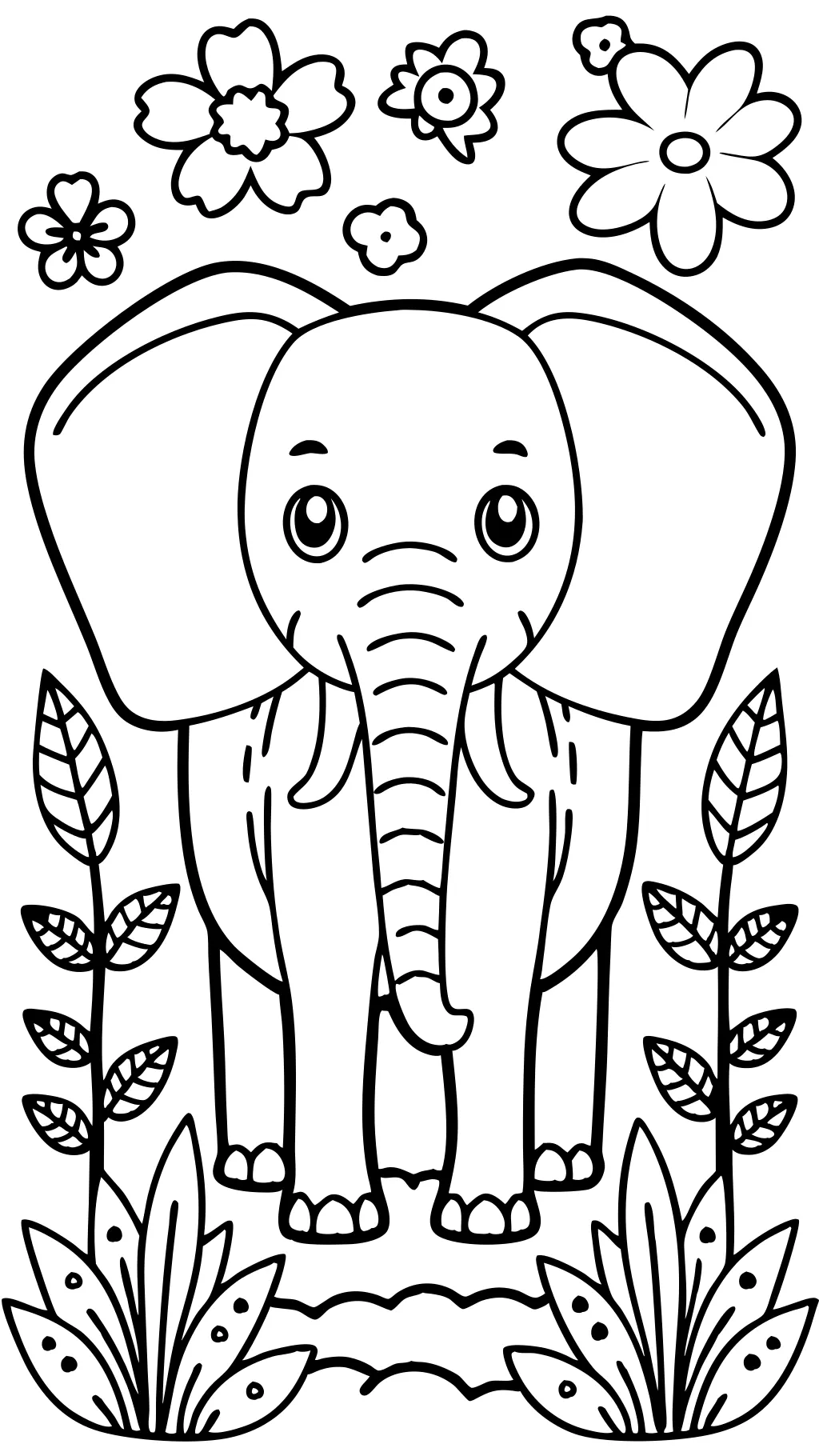 elephant free coloring pages